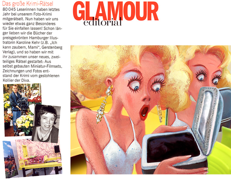 Illustration fr Krimi-Rtsel, "Glamour" 2004