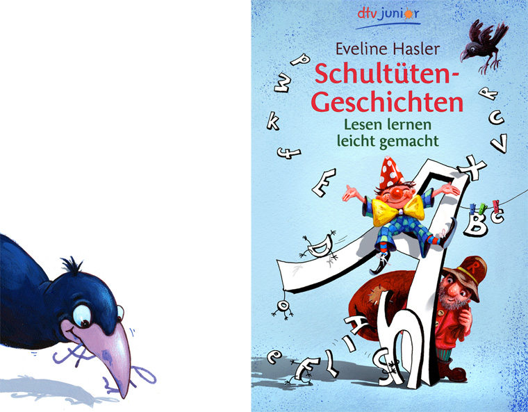 Cover "Schultüten-Geschichten" und Innenvignette, dtv junior 2006/2009, ISBN HC  978-3-423-71352-8, TB  978-3-423-71159-0