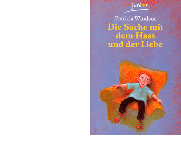 Cover fr Kinderroman "Die Sache mit dem Hass und der Liebe", dtv junior 1997