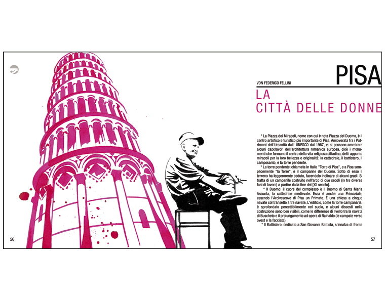 "Stadtportrait Pisa", Innenillustration, Reisebericht