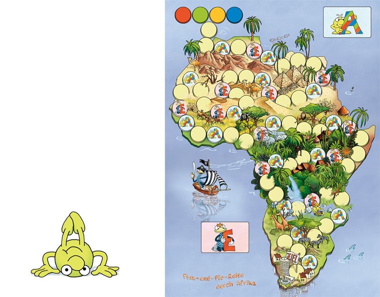 "Flex-und-Flo-Reise durch Afrika", Flex und Flo Spielebox 3/4, Diesterweg Verlag 2010