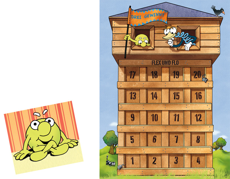 "Drei gewinnt", Flex und Flo Spielebox 1, Diesterweg Verlag 2008