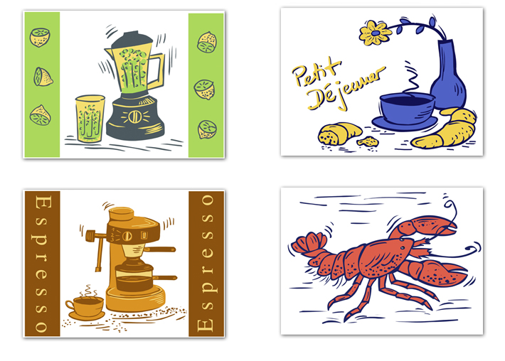 Motive fr Frhstck-Sets, Kunde: Aldi Sd