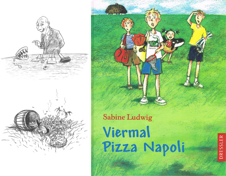 "Viermal Pizza Napoli" von Sabine Ludwig, Dressler 2000