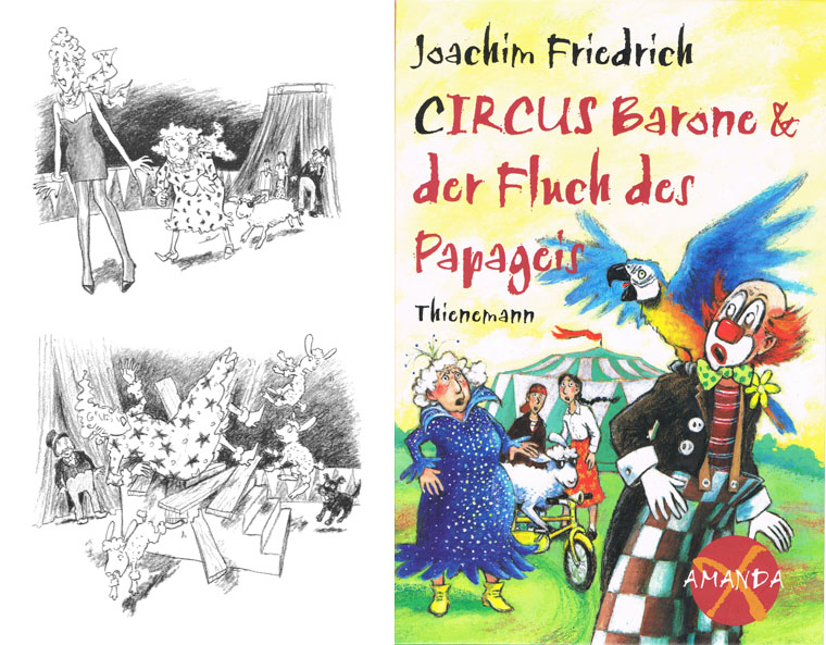 "Amanda X - Circus Barone und der Fluch des Papageis" von Joachim Friedrich, Thienemann 2001